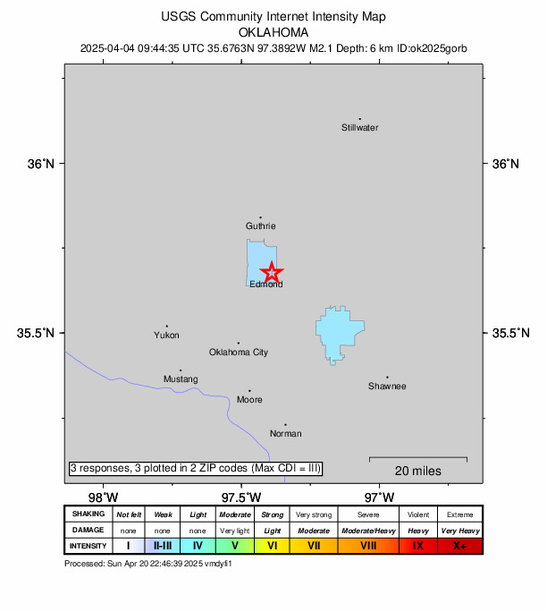 Did You Feel It? map: shaking reported by the public