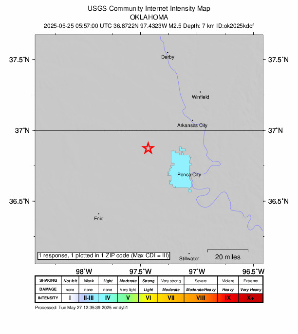 Did You Feel It? map: shaking reported by the public