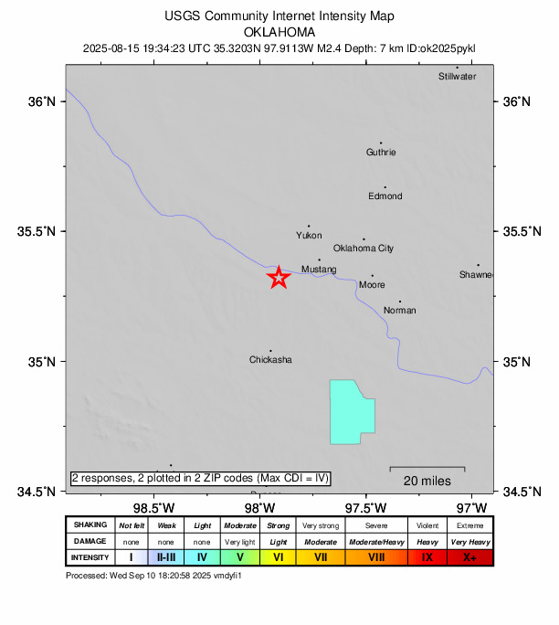 Did You Feel It? map: shaking reported by the public
