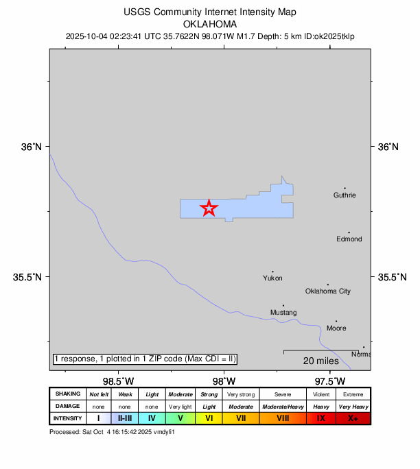 Did You Feel It? map: shaking reported by the public