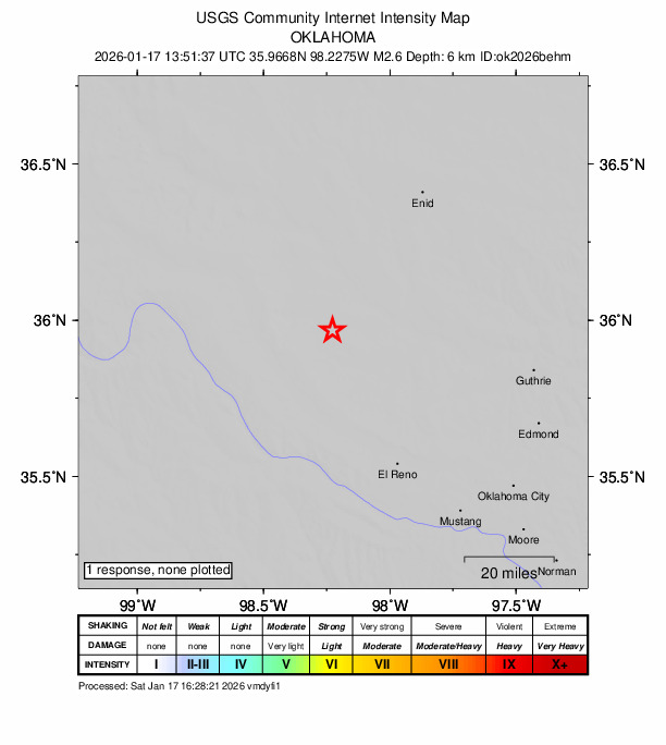 Did You Feel It? map: shaking reported by the public