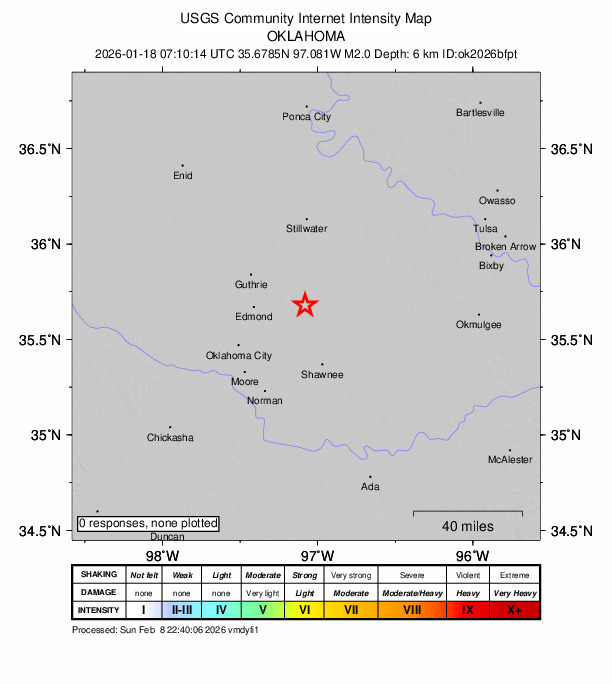 Did You Feel It? map: shaking reported by the public