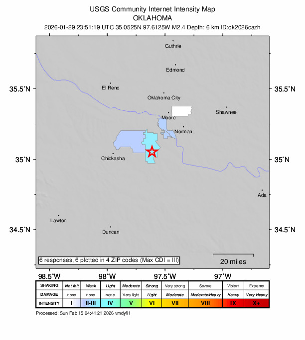 Did You Feel It? map: shaking reported by the public