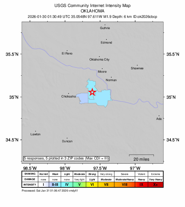 Did You Feel It? map: shaking reported by the public