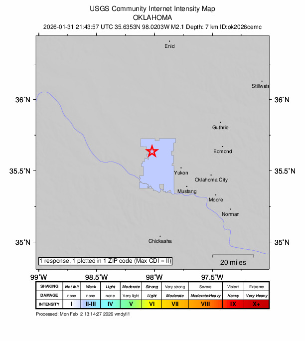 Did You Feel It? map: shaking reported by the public