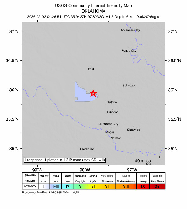 Did You Feel It? map: shaking reported by the public