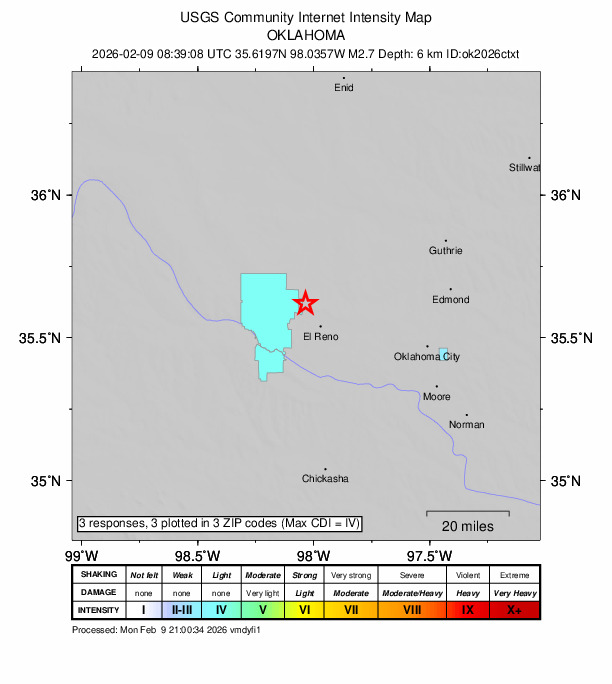 Did You Feel It? map: shaking reported by the public