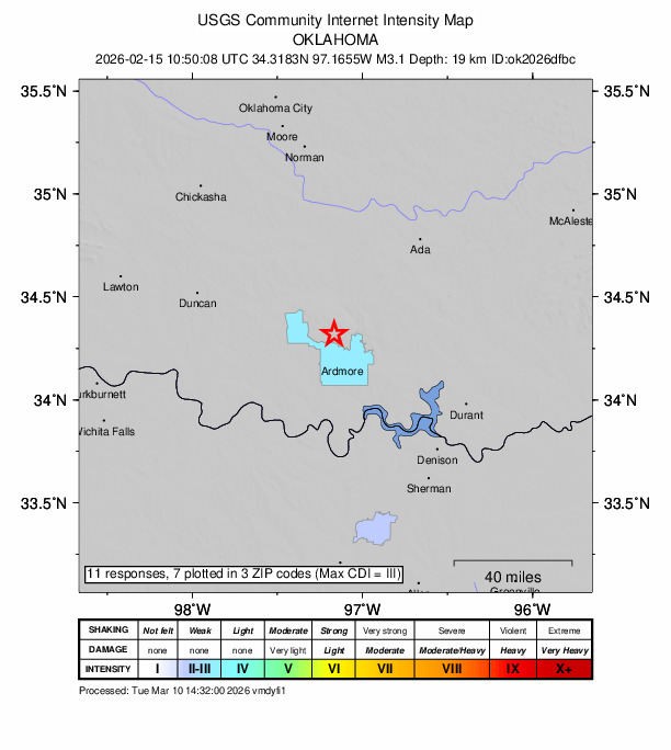 Did You Feel It? map: shaking reported by the public