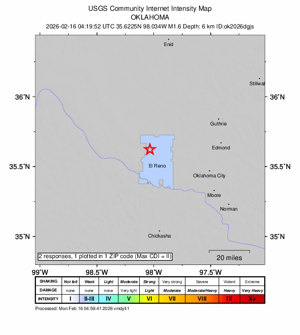 Did You Feel It? map: shaking reported by the public