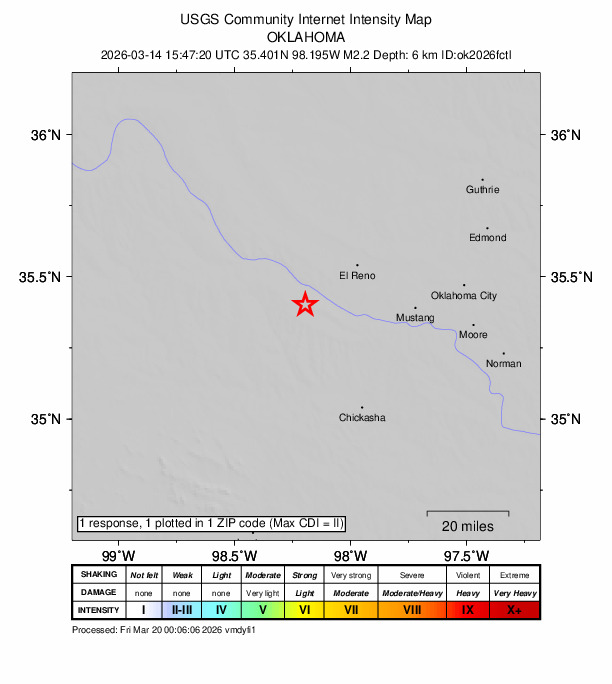 Did You Feel It? map: shaking reported by the public