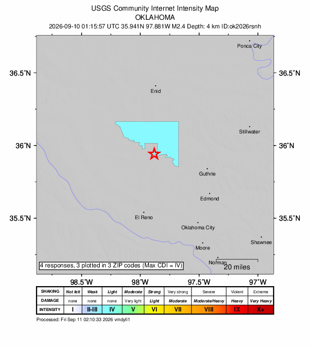 Did You Feel It? map: shaking reported by the public