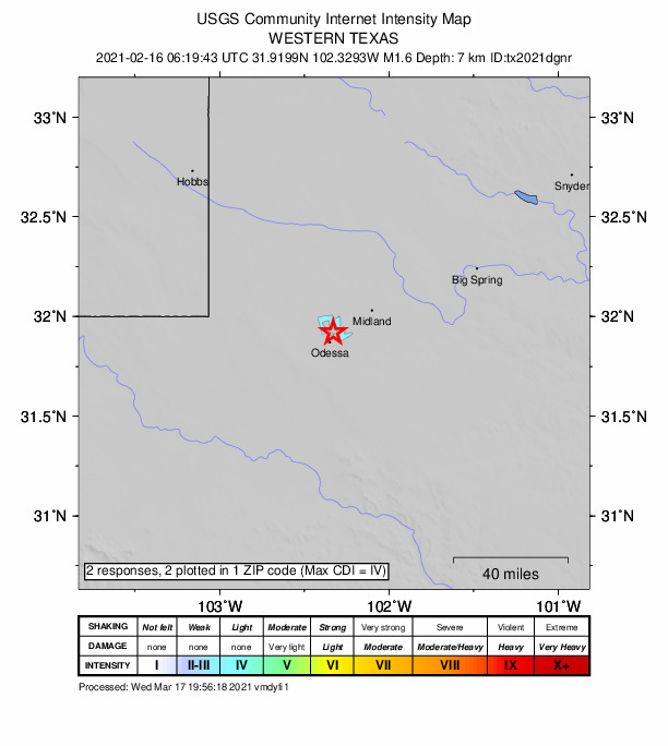 Did You Feel It? map: shaking reported by the public