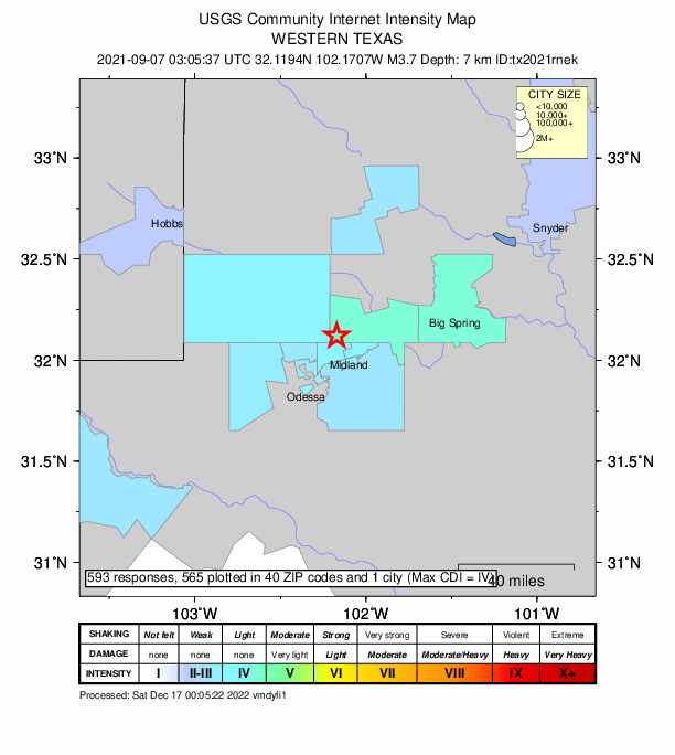 Did You Feel It? map: shaking reported by the public