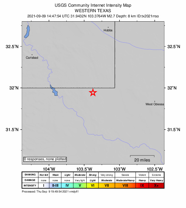 Did You Feel It? map: shaking reported by the public