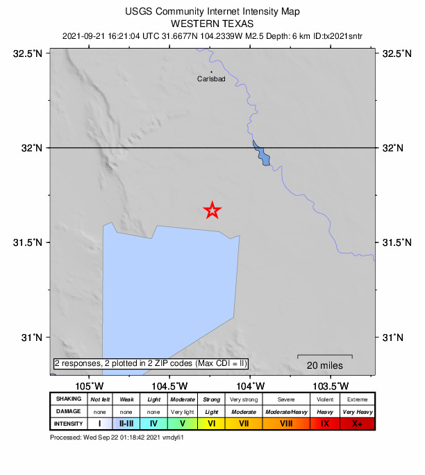 Did You Feel It? map: shaking reported by the public