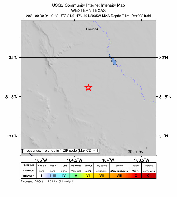 Did You Feel It? map: shaking reported by the public