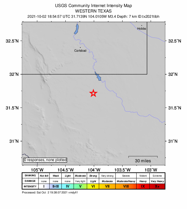 Did You Feel It? map: shaking reported by the public