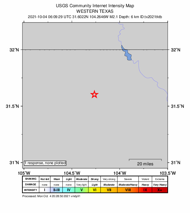 Did You Feel It? map: shaking reported by the public