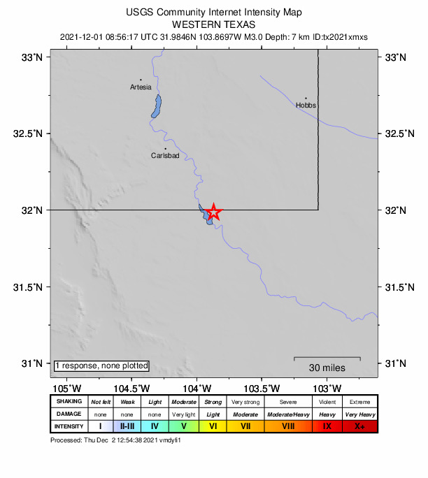 Did You Feel It? map: shaking reported by the public