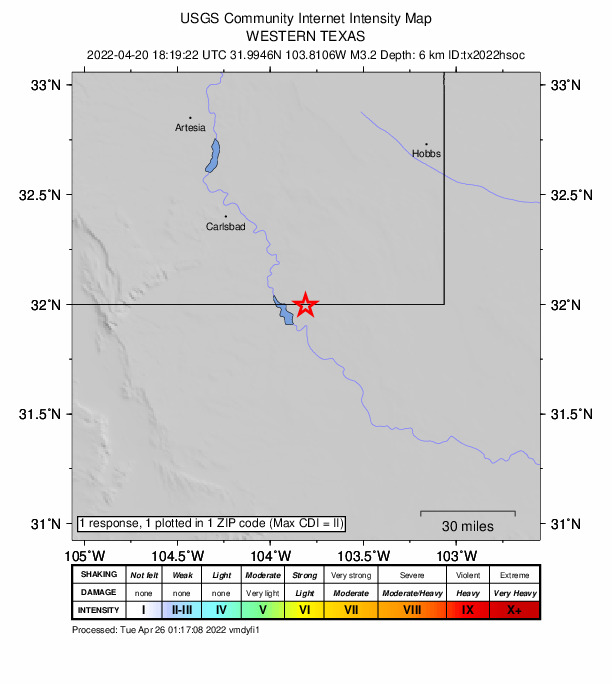 Did You Feel It? map: shaking reported by the public