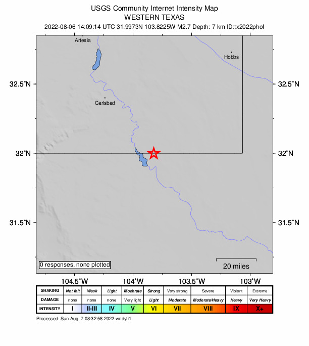 Did You Feel It? map: shaking reported by the public