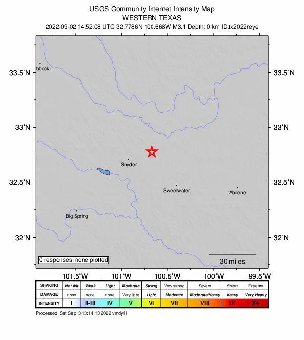 Did You Feel It? map: shaking reported by the public