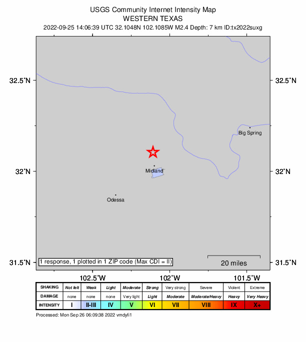 Did You Feel It? map: shaking reported by the public