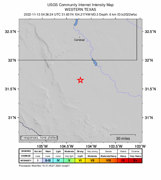 Did You Feel It? map: shaking reported by the public