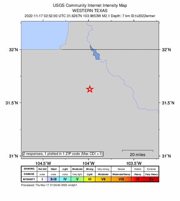 Did You Feel It? map: shaking reported by the public
