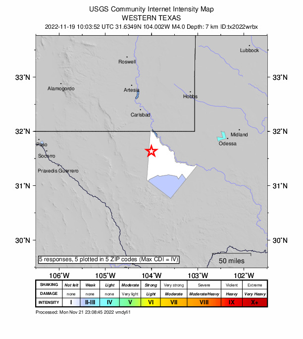 Did You Feel It? map: shaking reported by the public