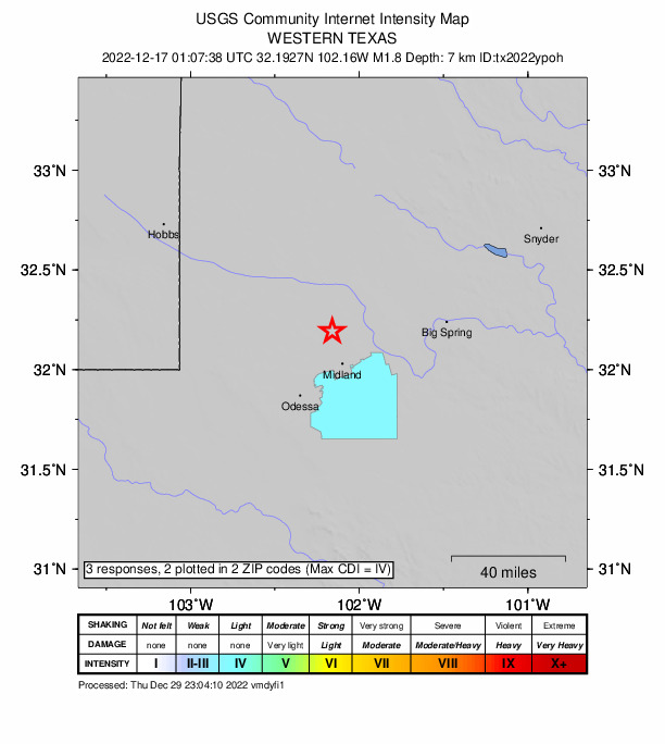 Did You Feel It? map: shaking reported by the public