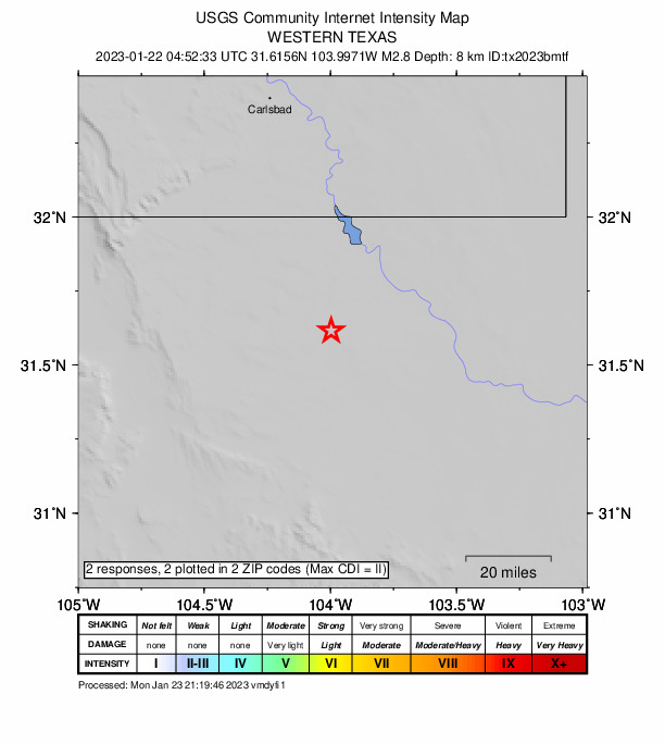 Did You Feel It? map: shaking reported by the public