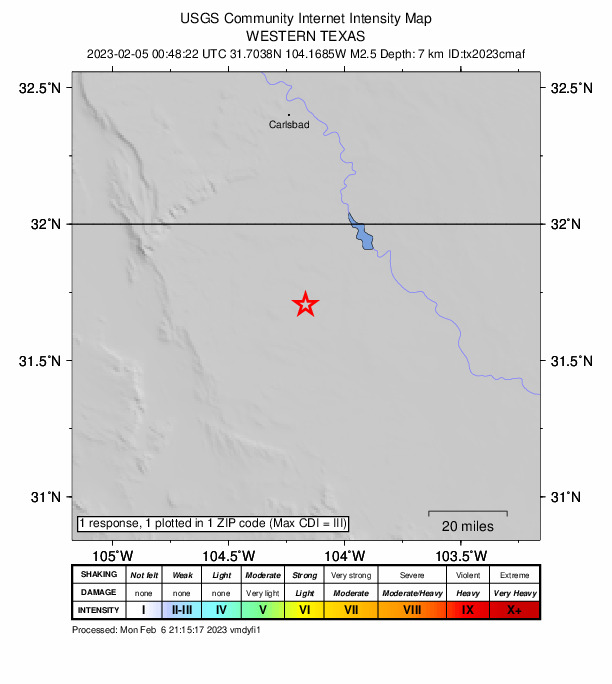 Did You Feel It? map: shaking reported by the public