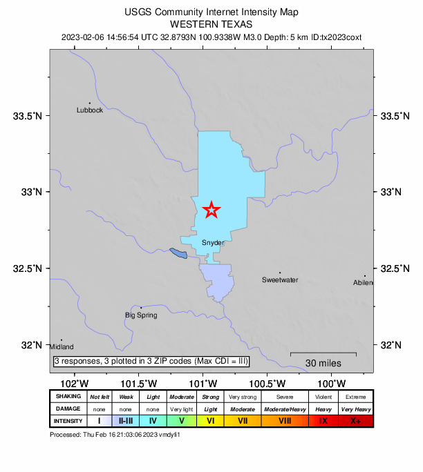 Did You Feel It? map: shaking reported by the public