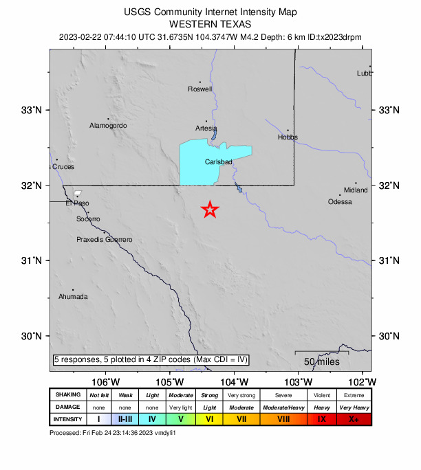 Did You Feel It? map: shaking reported by the public