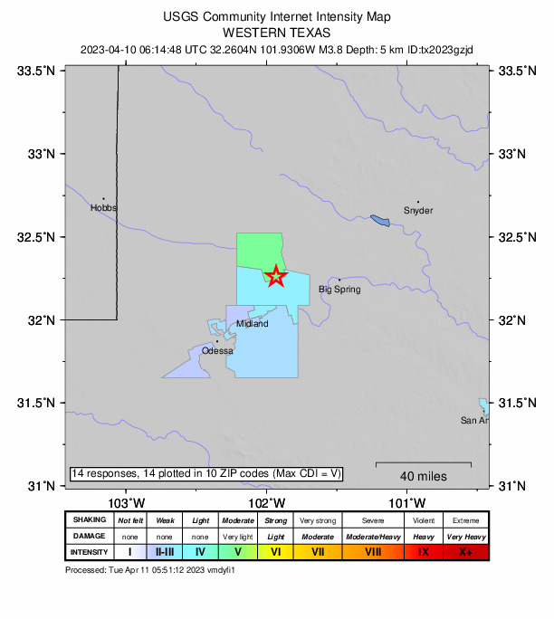 Did You Feel It? map: shaking reported by the public