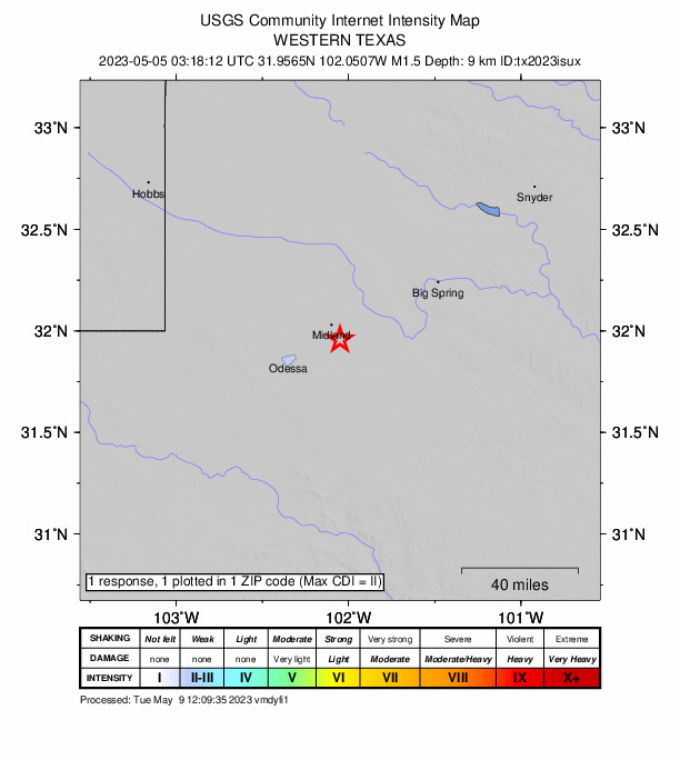 Did You Feel It? map: shaking reported by the public