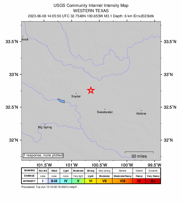 Did You Feel It? map: shaking reported by the public