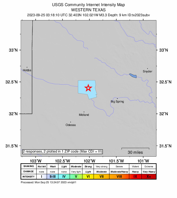 Did You Feel It? map: shaking reported by the public