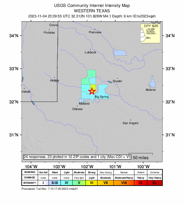 Did You Feel It? map: shaking reported by the public