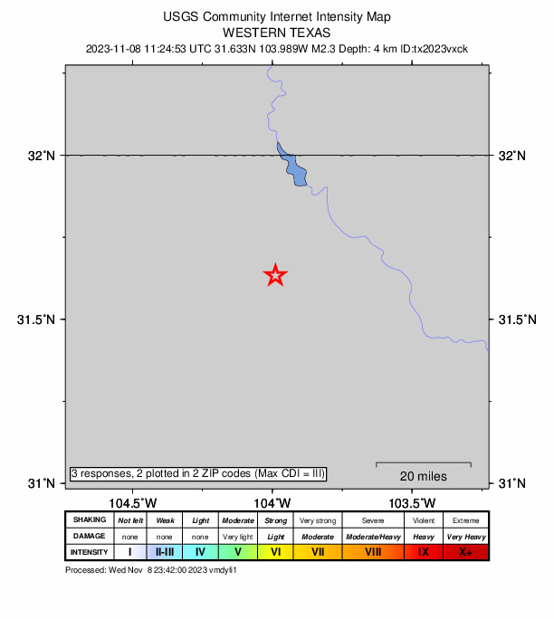 Did You Feel It? map: shaking reported by the public