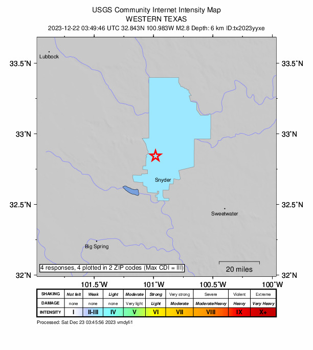 Did You Feel It? map: shaking reported by the public