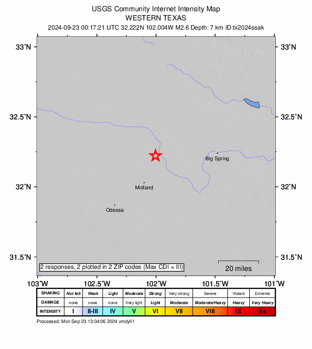 Did You Feel It? map: shaking reported by the public
