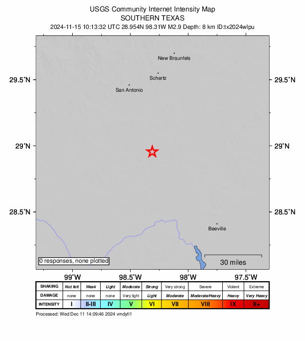Did You Feel It? map: shaking reported by the public