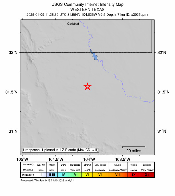 Did You Feel It? map: shaking reported by the public