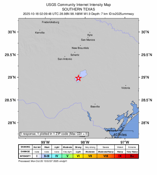 Did You Feel It? map: shaking reported by the public