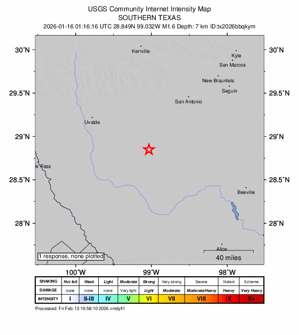 Did You Feel It? map: shaking reported by the public