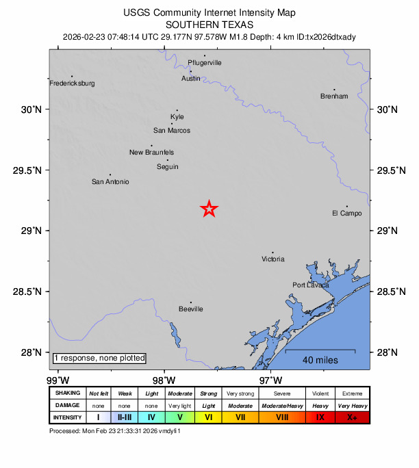 Did You Feel It? map: shaking reported by the public