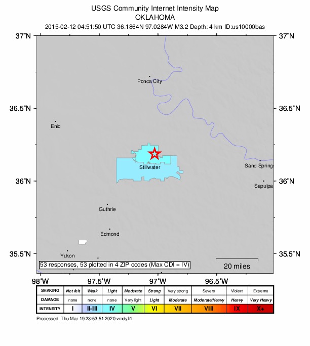 Did You Feel It? map: shaking reported by the public