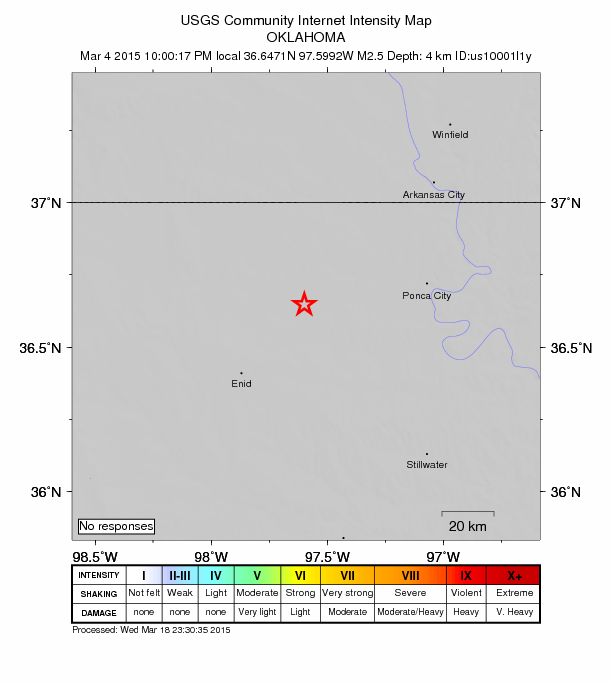 Did You Feel It? map: shaking reported by the public